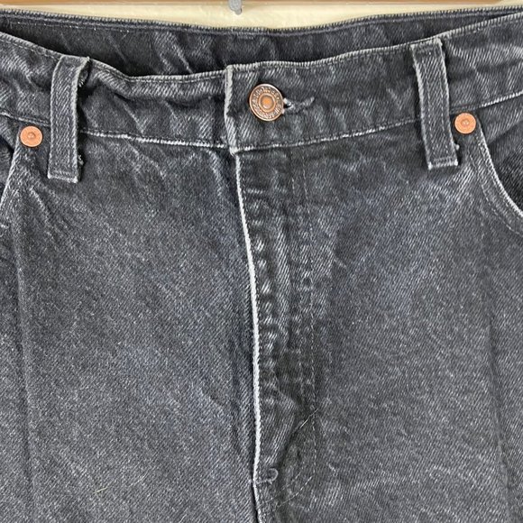 LEVI’S 551 Relaxed Fit Tapered Leg Black Denim Jean Pants Size 12 MED - Picture 6 of 11